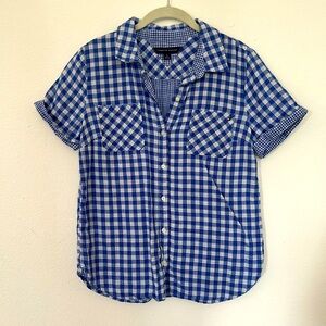 Tommy Hilfiger • Blue • Short-sleeve• Plaid• Button-down